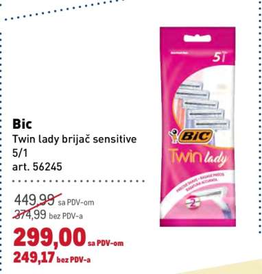 Bic Twin lady brijač sensitive 5/1