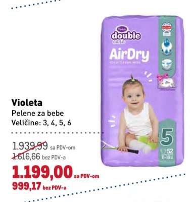 Violeta Pelene za bebe