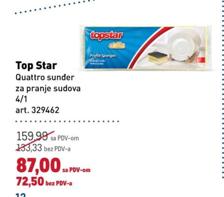 Top Star Quattro sunder za pranje sudova 4/1