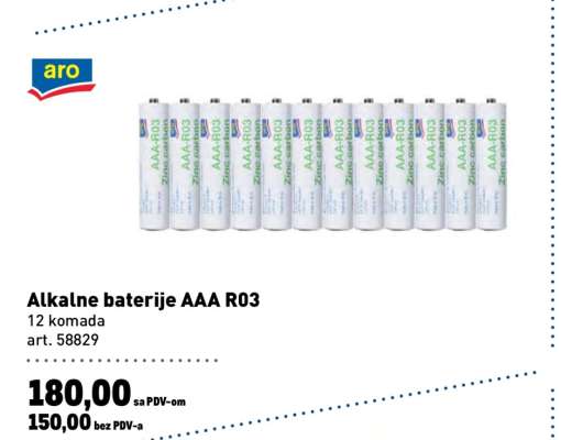 Alkalne baterije AAA R03