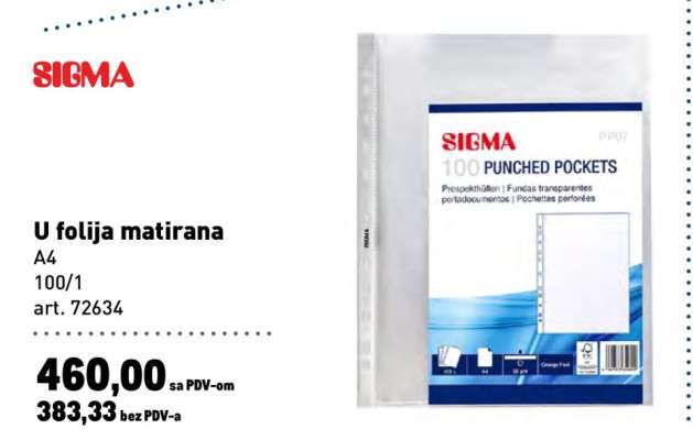 U folija matirana