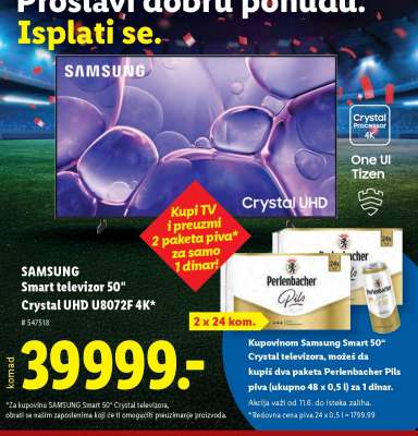 Samsung Smart televizor 50" Crystal UHD U8072F 4K