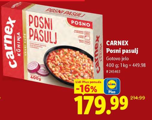 Carnex Posni pasulj