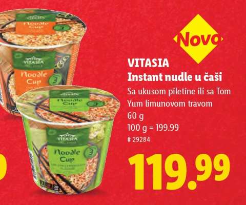 Vitasia Instant nudle u čaši
