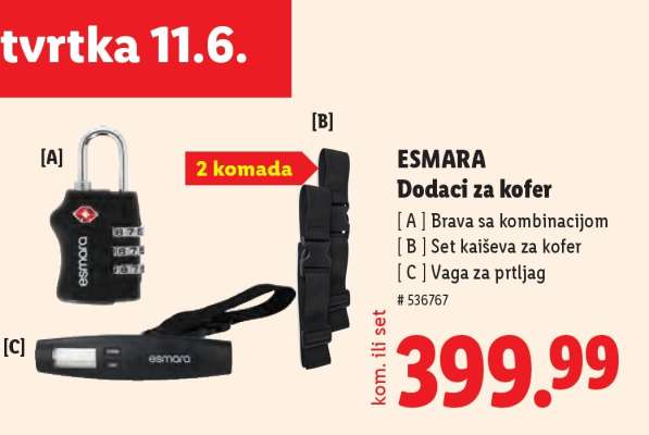 ESMARA Dodaci za kofer