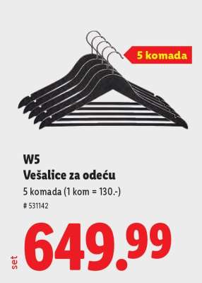 W5 Vešalice za odeću