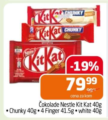 Čokolade Nestle Kit Kat 40g