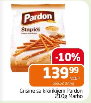 Grisine sa kikirikijem Pardon 210g Marbo