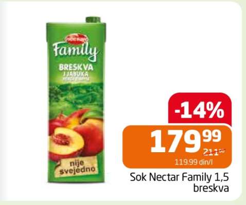Sok Nectar Family 1,5 breskva