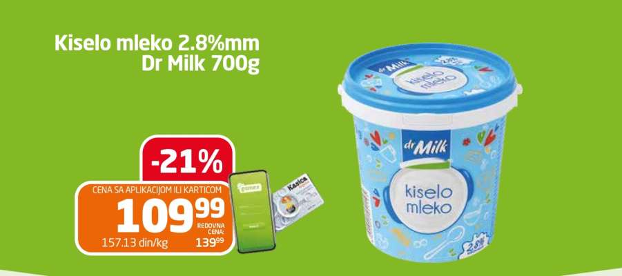 Kiselo mleko 2.8%mm Dr Milk 700g