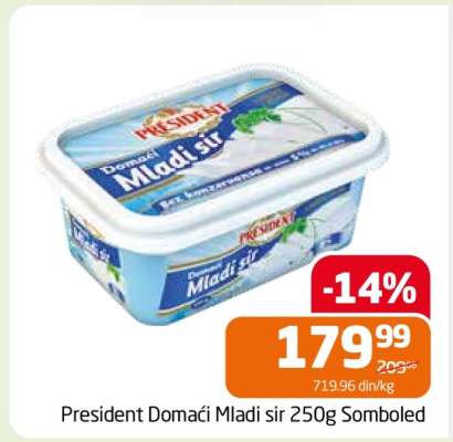 President Domaći Mladi sir 250g Somboled