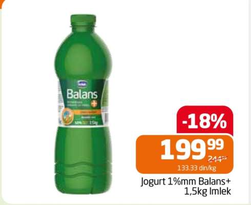 Jogurt 1%mm Balans+ 1,5kg Imlek