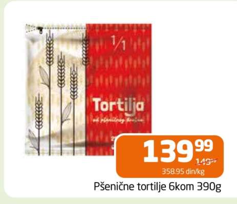 Pšenične tortilje 6kom 390g