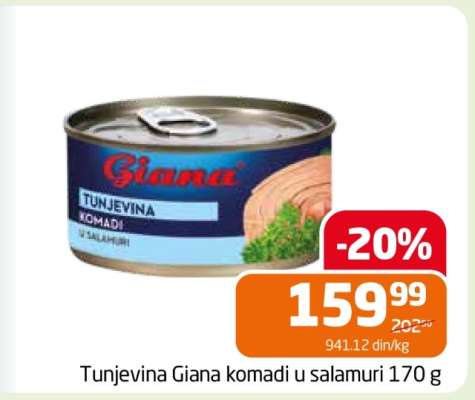 Tunjevina Giana komadi u salamuri 170 g