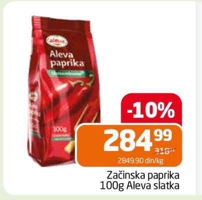 Začinska paprika 100g Aleva slatka