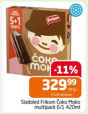 Sladoled Frikom Čoko Moko multipack 6/1 420ml