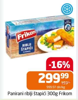 Panirani riblji štapići 300g Frikom