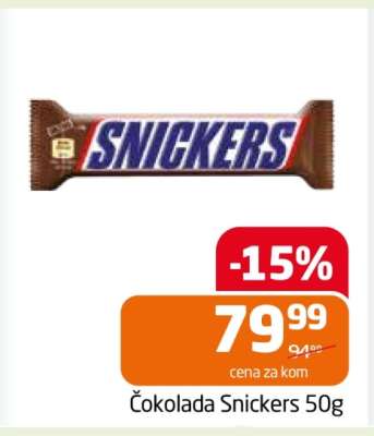 Čokolada Snickers 50g