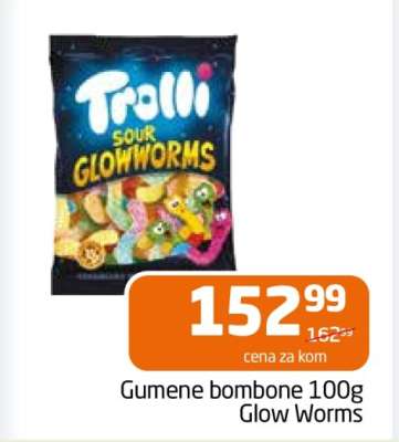 Gumene bombone 100g Glow Worms