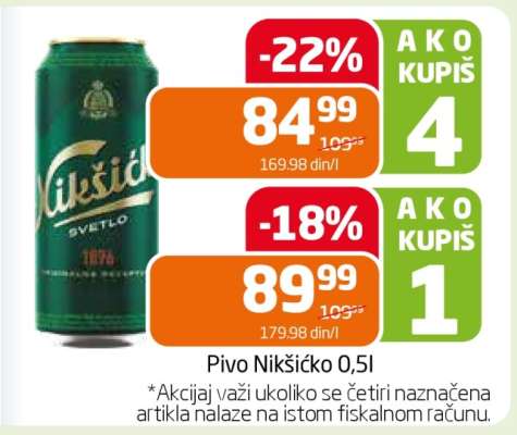 Pivo Nikšićko 0.5l