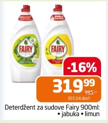 Deterdžent za sudove Fairy 900ml