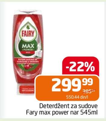 Deterdžent za sudove Fary max power nar 545ml