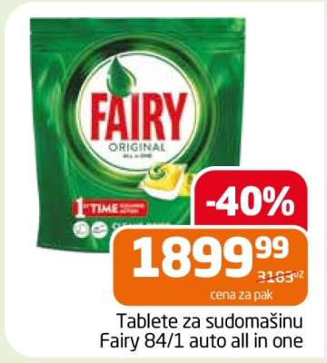 Tablete za sudomašinu Fairy 84/1 auto all in one
