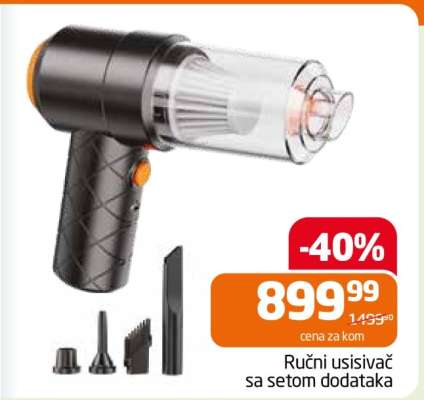 Ručni usisivač sa setom dodataka