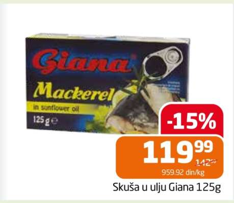 Skuša u ulju Giana 125g