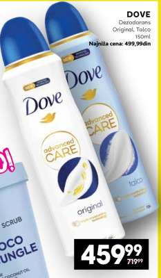 DOVE Dezodorans Original, Talco 150ml