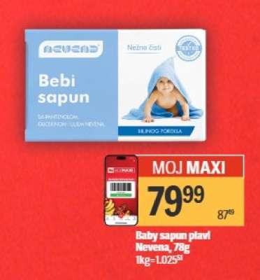 Baby sapun plavi Nevena, 78g