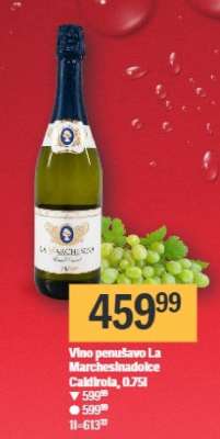 Vino perlivé La Marchesinadocle Caldirola, 0,75l