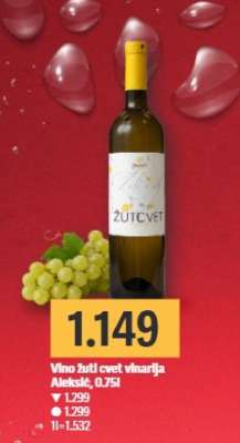 Vino žuti cvet vinarija Aleksić, 0.75l
