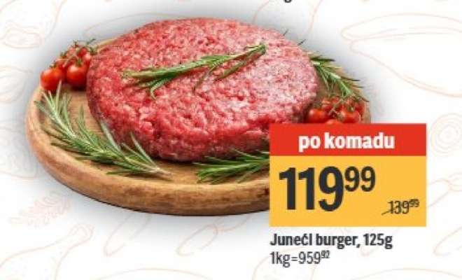 Junečí burger, 125g