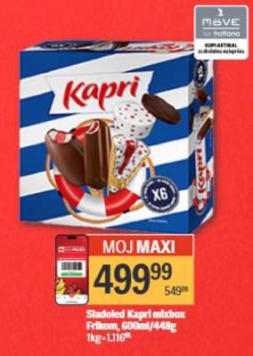 Sladoled Kapri mixbox Frikom, 600ml/448g