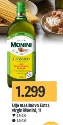 Ulje maslinovo Extra virgin Monini 1l