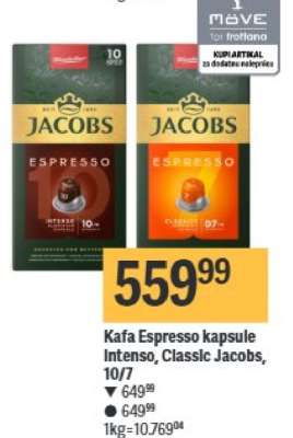 Kafa Espresso kapsule Intenso Classic Jacobs, 10/7