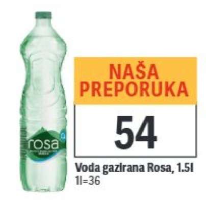 Voda gazlrana Rosa, 1.5l
