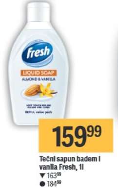 Tečni sapun badem i vanilla Fresh, 1l