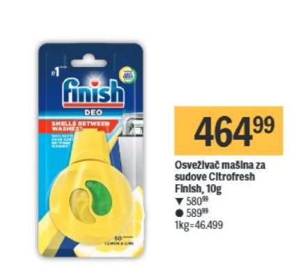 Osveživač mašina za sudove Citrofresh FinIsh, 10g