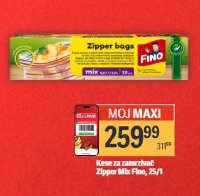 Kese za zamrzivač Zipper Mix Fino, 25/1