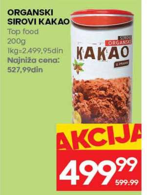 ORGANSKI SIROVI KAKAO