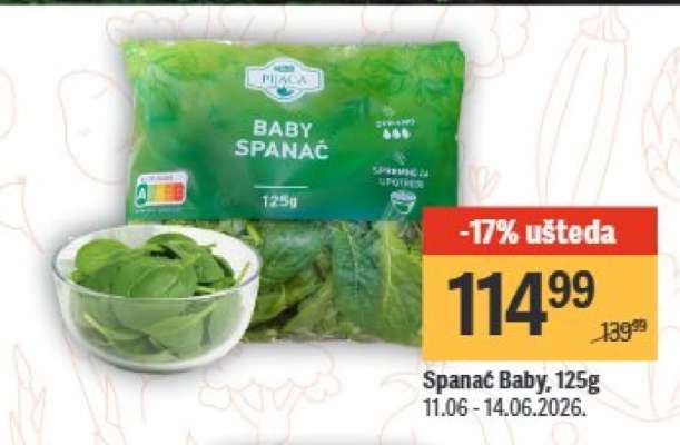 Špenáč Baby, 125g