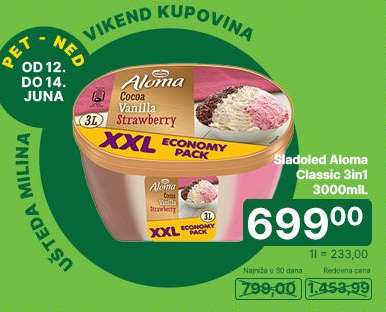 Sladoled Aloma Classic 3in1 3000mL
