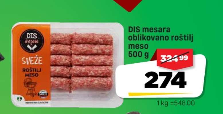 DIS mesara oblikovano roštilj meso