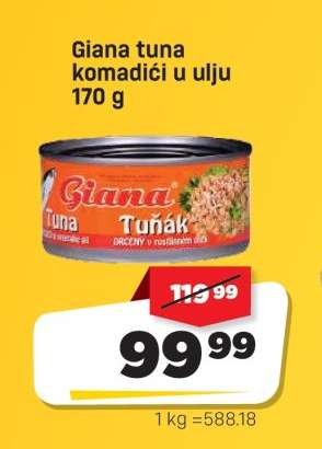 Giana tuna komadići u ulju 170 g