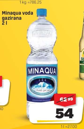 Minaqua voda gazirana 2 l