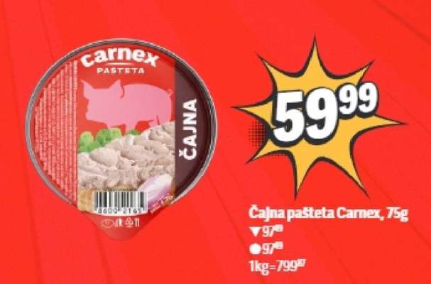 Čajna pašteta Carnex 75g