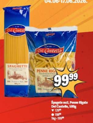 Špagete no3, Penne Rigate Del Castello, 500g