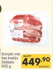Svinjski vrat bez kostiju Delikato 500 g